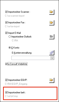 beA Import im RA-MICRO E-Postfach